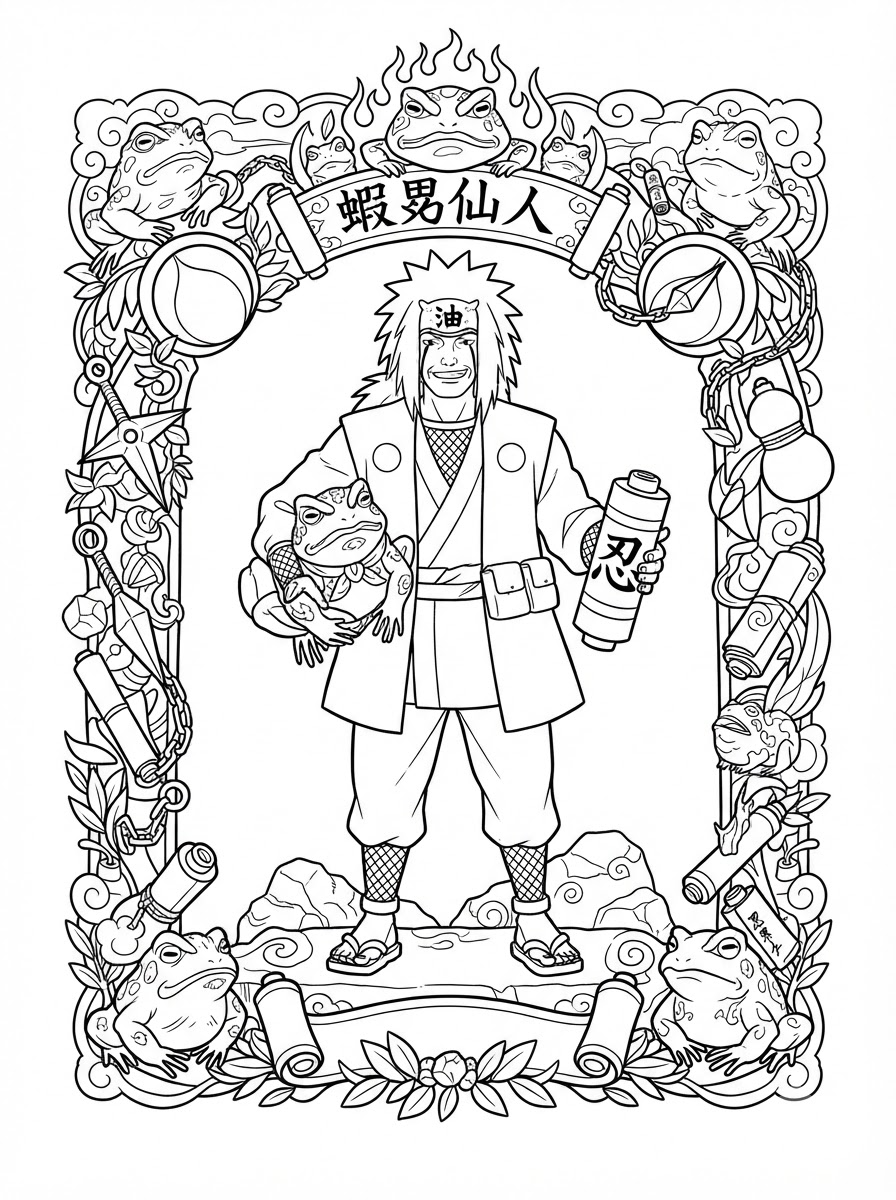 foto Jiraiya da colorare