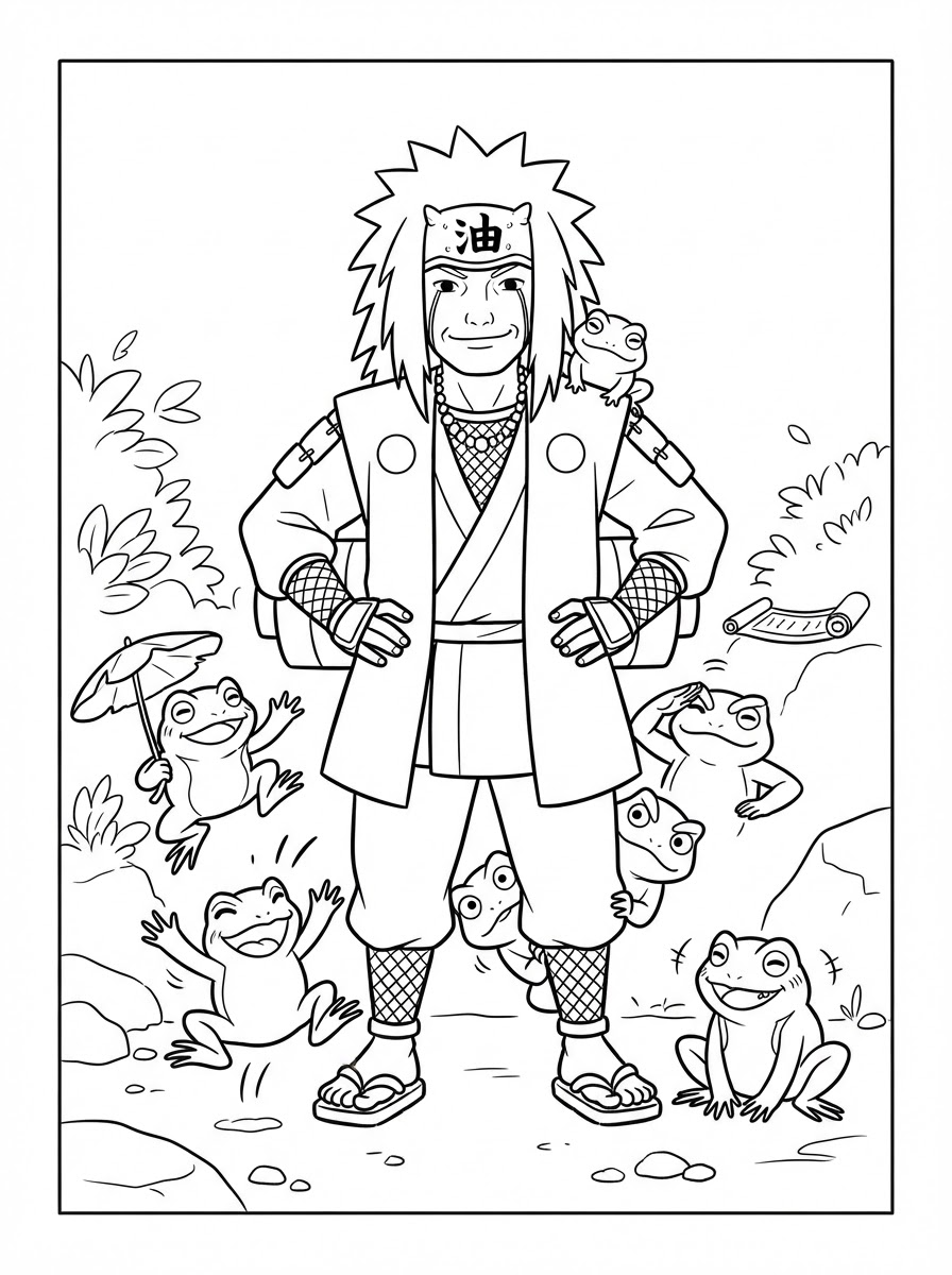 disegni di Jiraiya da colorare per bambini
