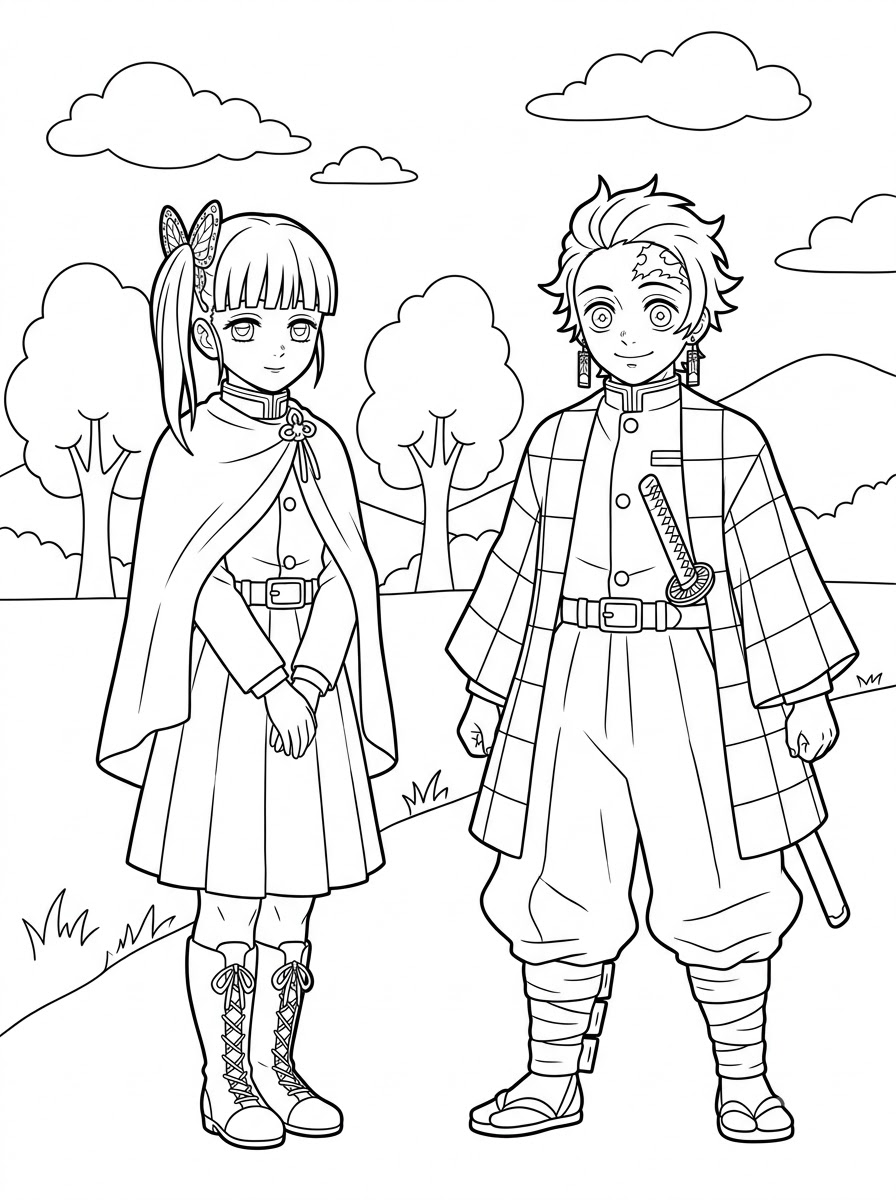 disegni da colorare Kanao Tsuyuri da stampare 1