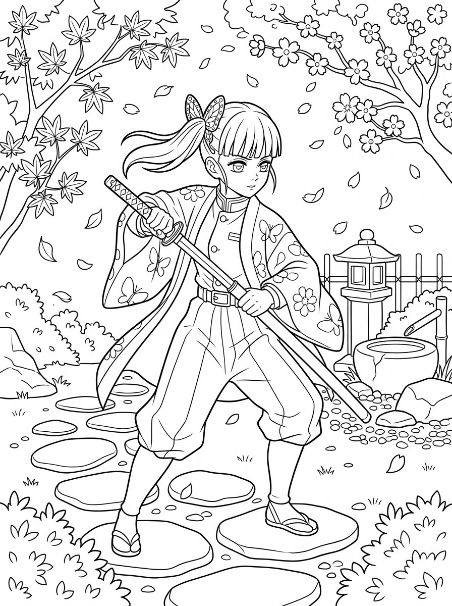 disegni da colorare Kanao Tsuyuri da stampare