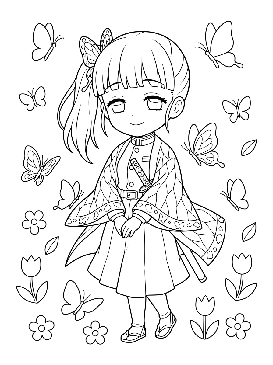 Kanao Tsuyuri disegno da colorare facile