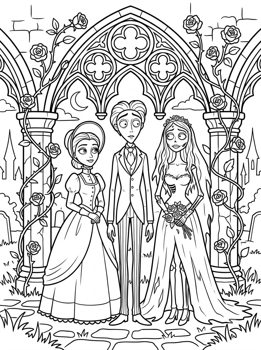 La sposa cadavere 9 La sposa cadavere disegni da colorare per bambini maschi