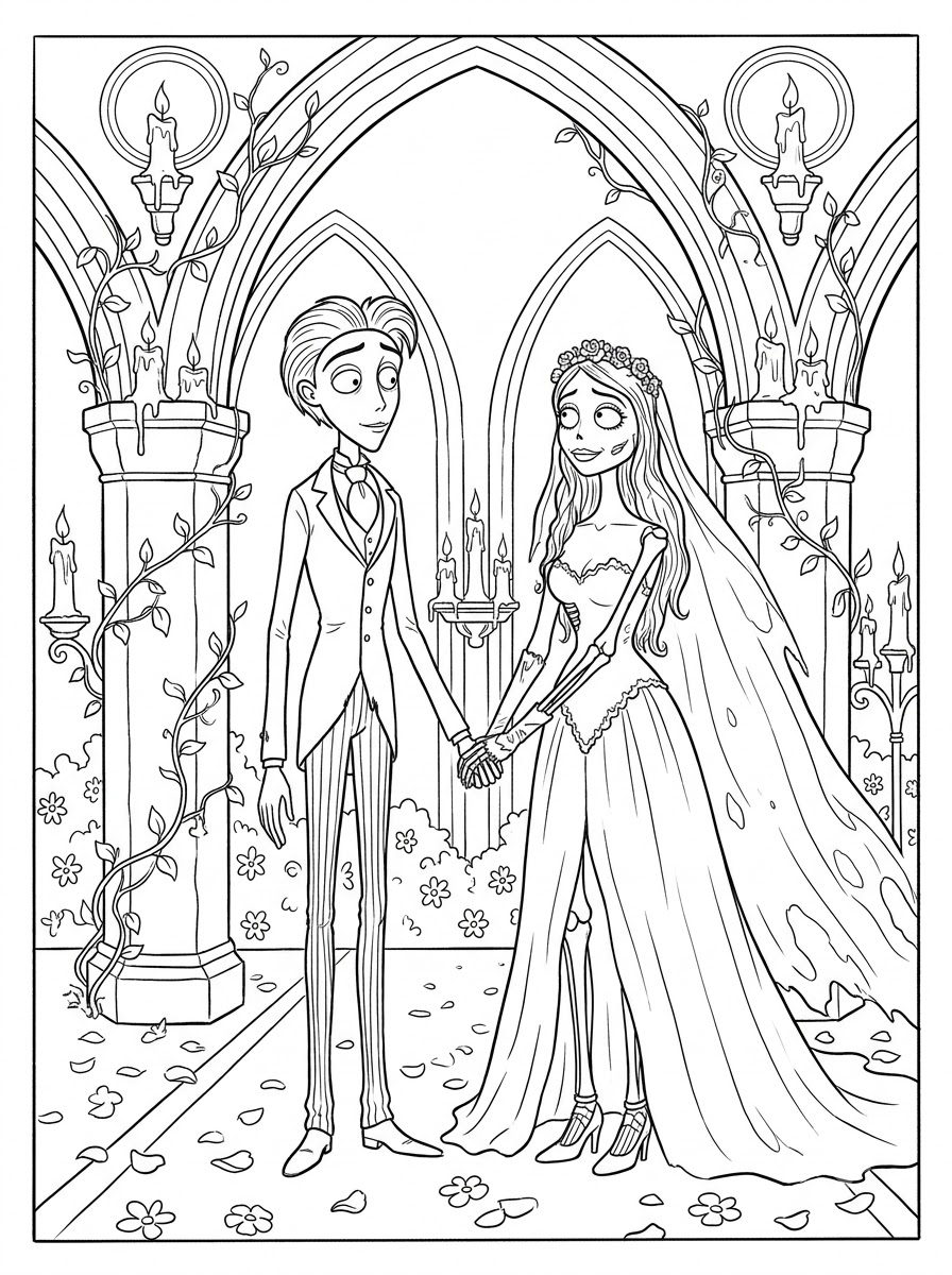 La sposa cadavere 7 immagine di La sposa cadavere da colorare
