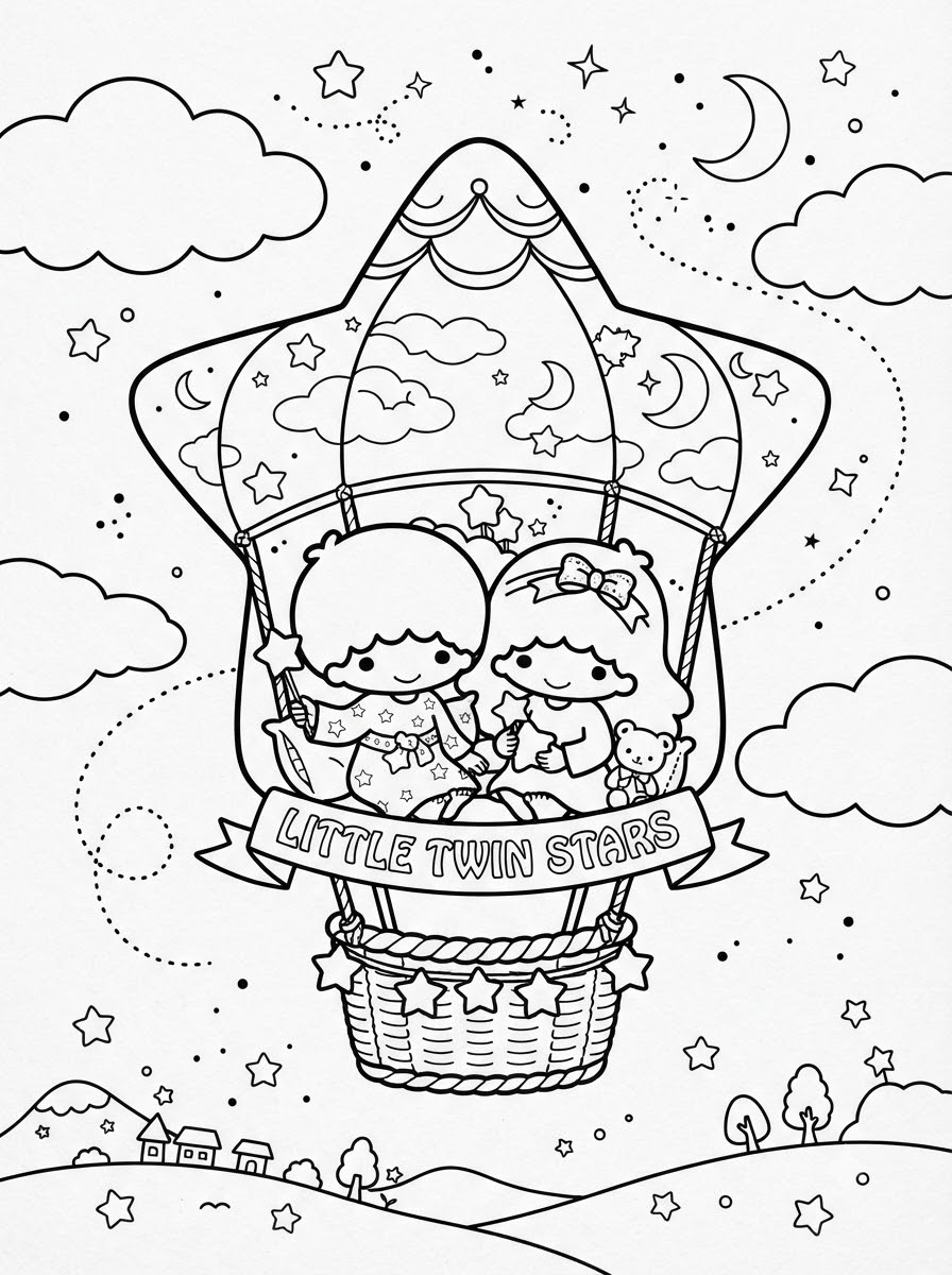 immagine di Little Twin Stars da colorare