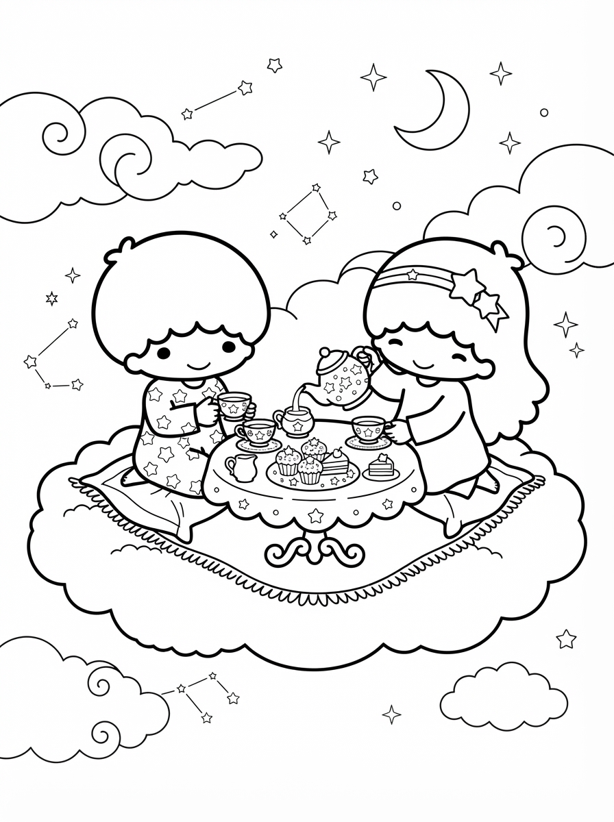 immagini di Little Twin Stars da colorare e stampare