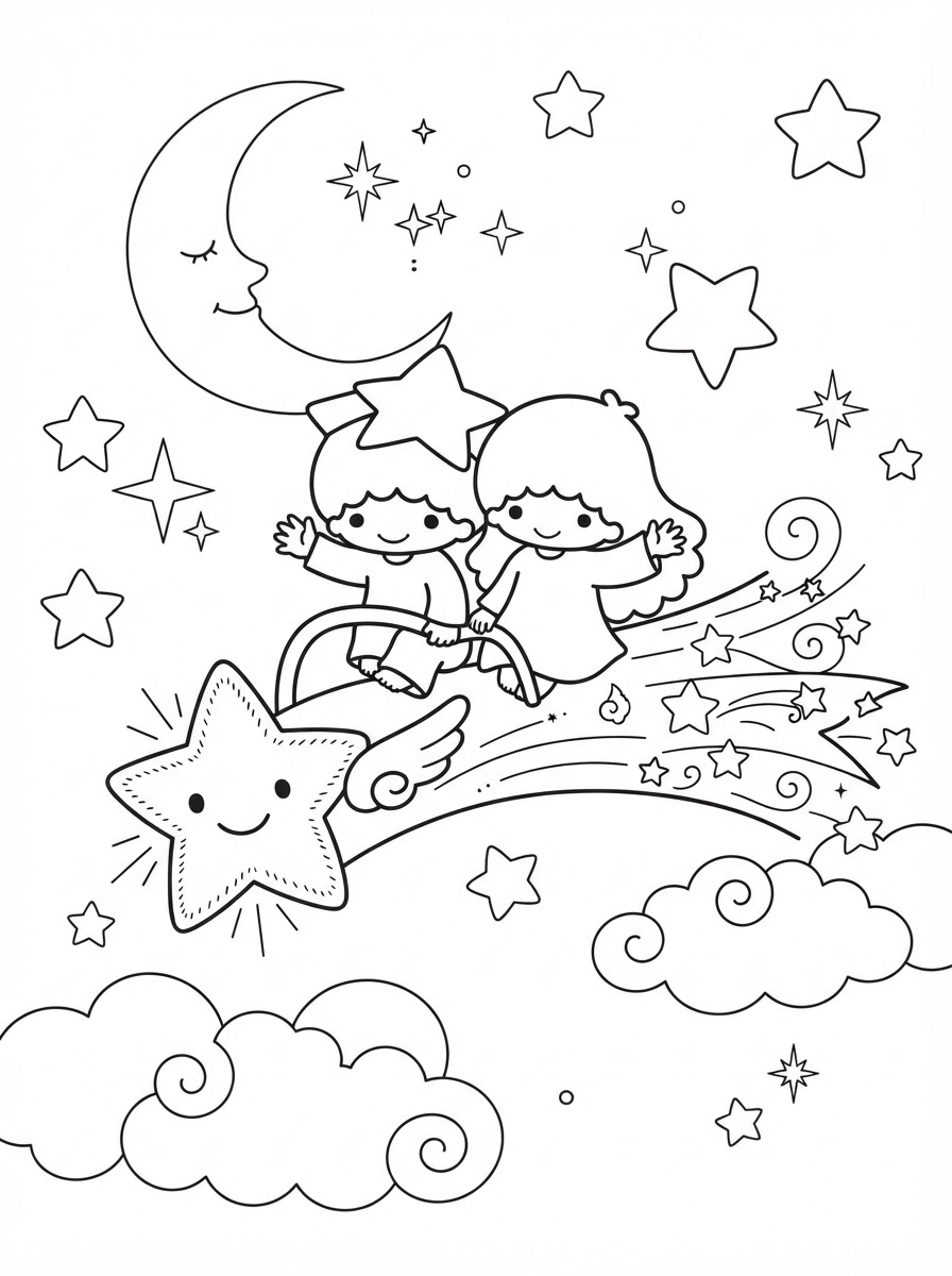 foto di Little Twin Stars da colorare