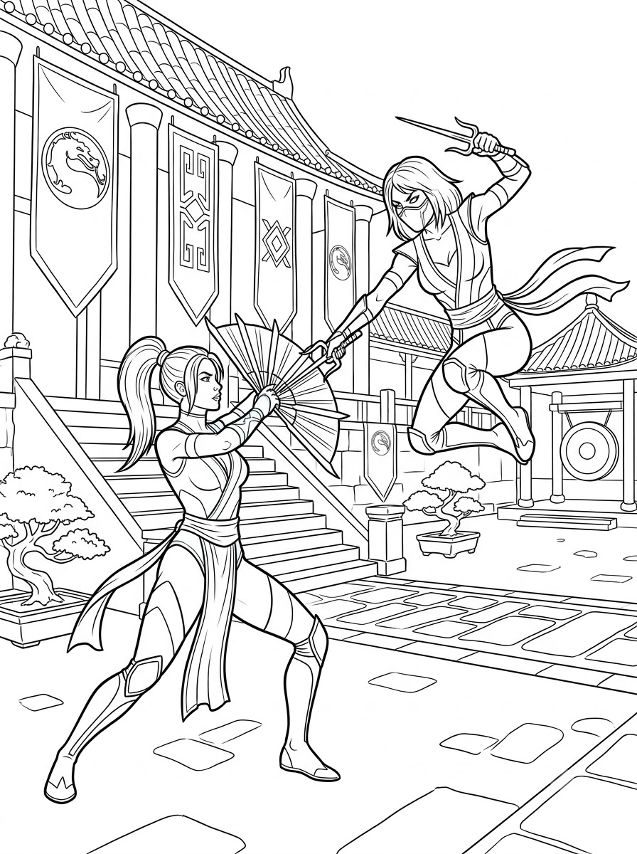 Mortal Kombat 17 disegni Mortal Kombat da colorare e stampare 1