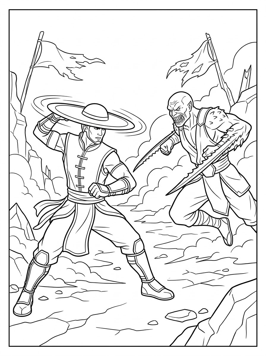 Mortal Kombat 15 disegni Mortal Kombat da colorare 1