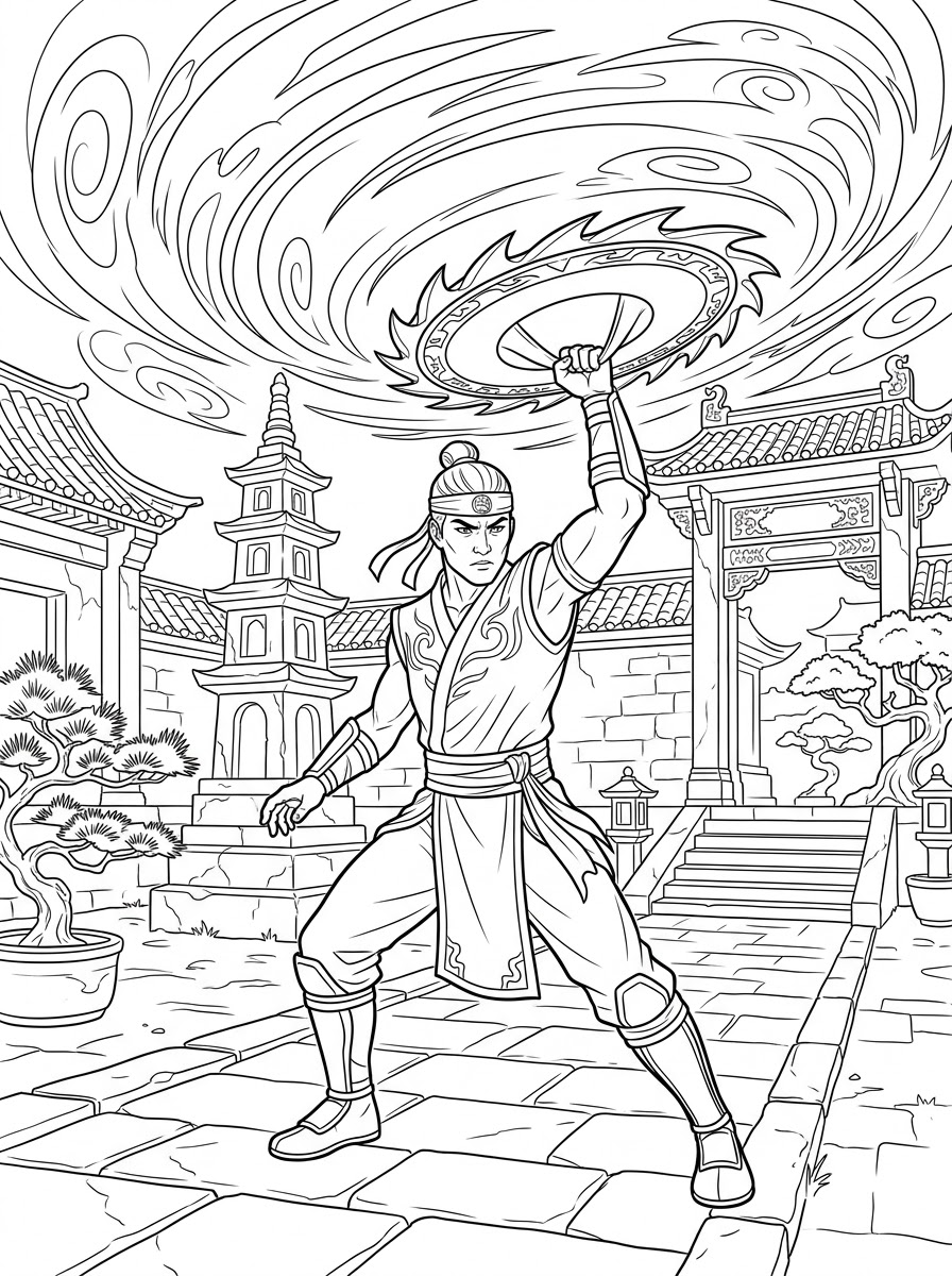 Mortal Kombat 14 disegno di Mortal Kombat da stampare e colorare