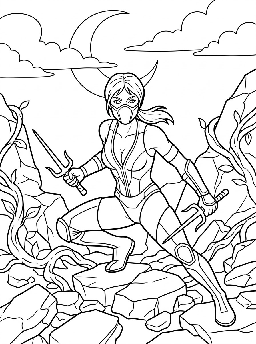 Mortal Kombat 12 Mortal Kombat disegno facile da colorare