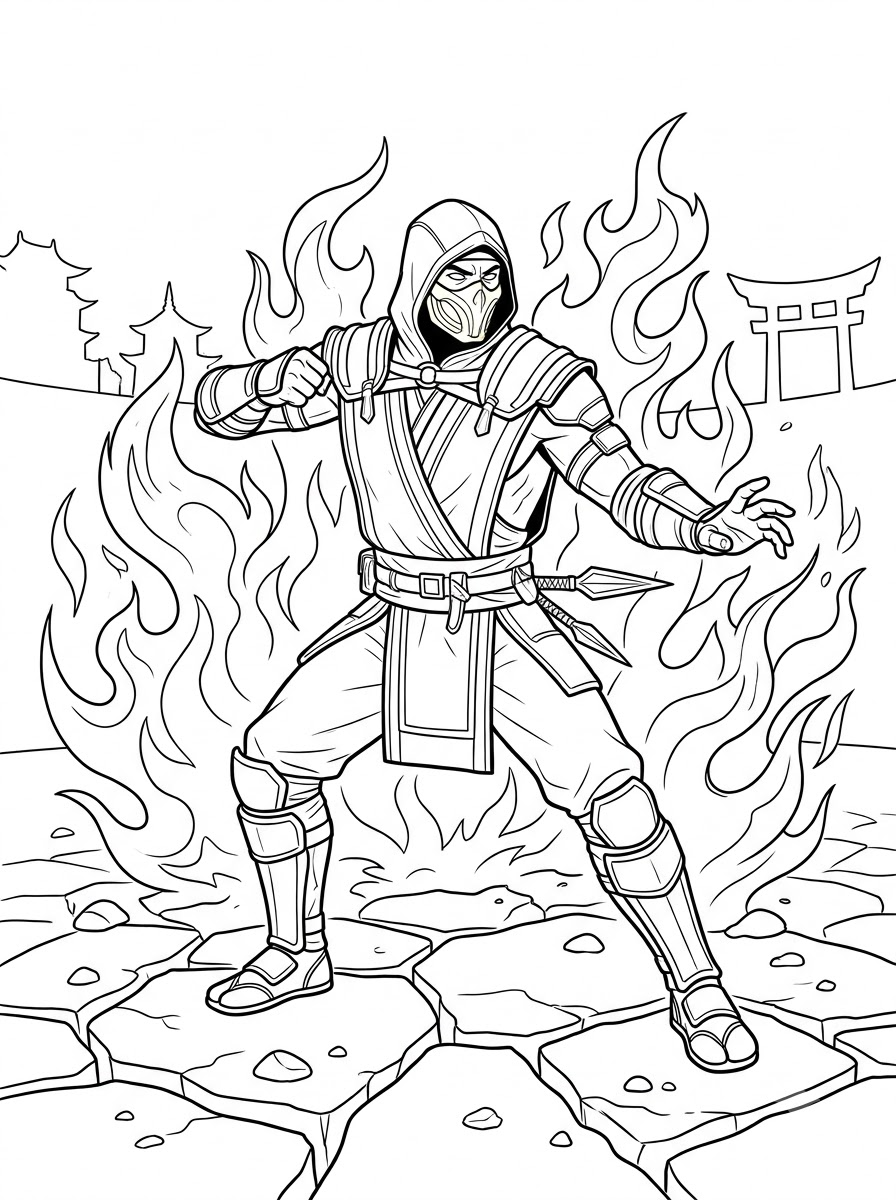 Mortal Kombat 6 Mortal Kombat da colorare facile