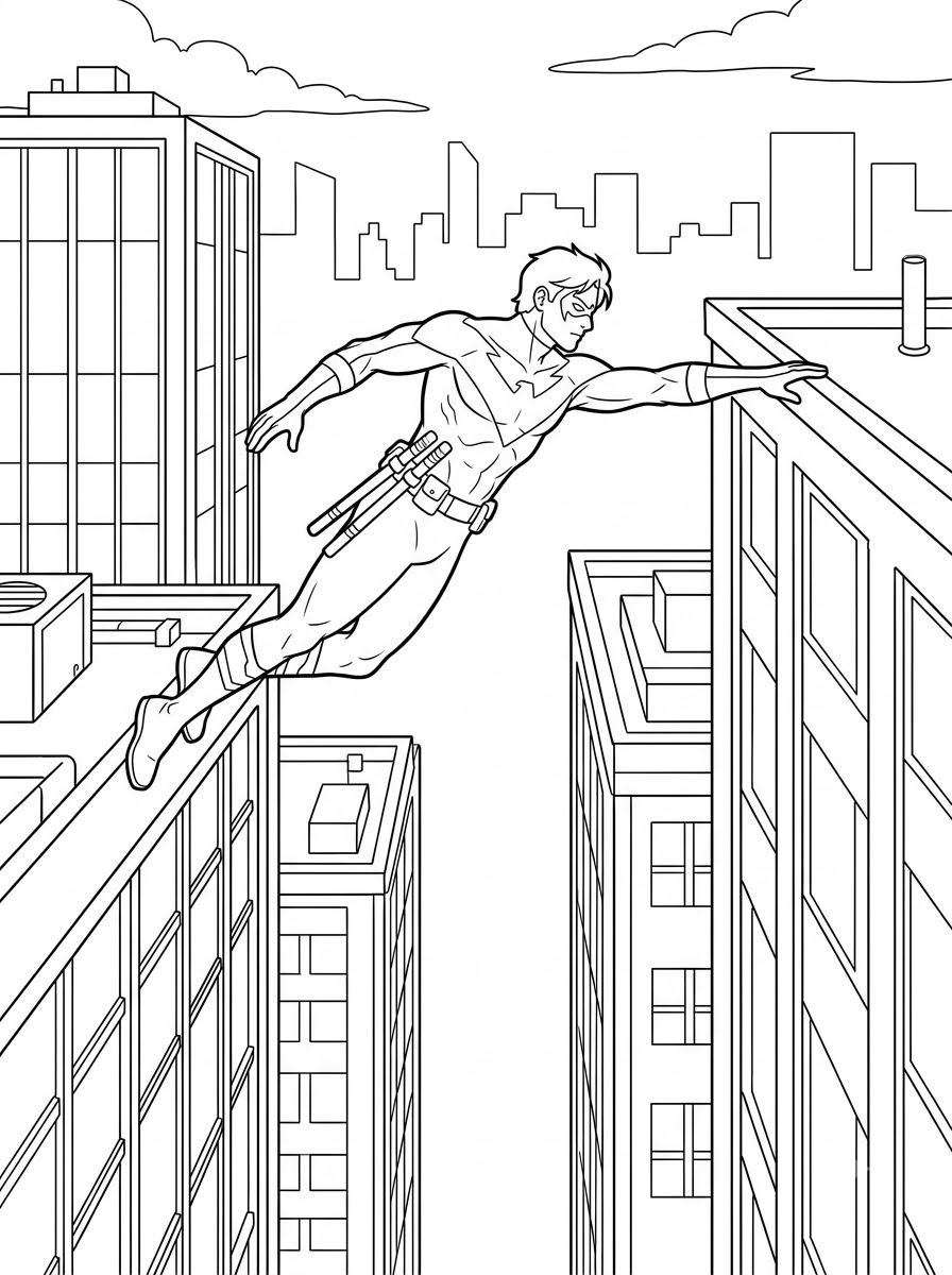 Nightwing da colorare pdf
