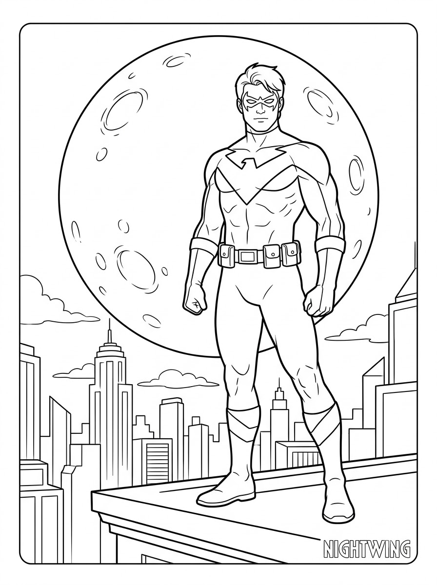 Nightwing disegno da colorare