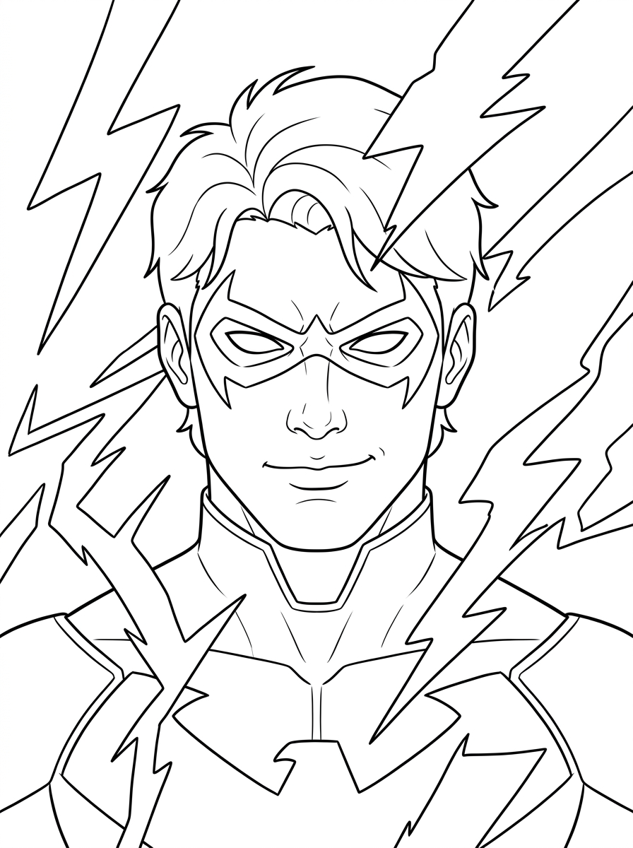 disegni Nightwing da colorare per bambini
