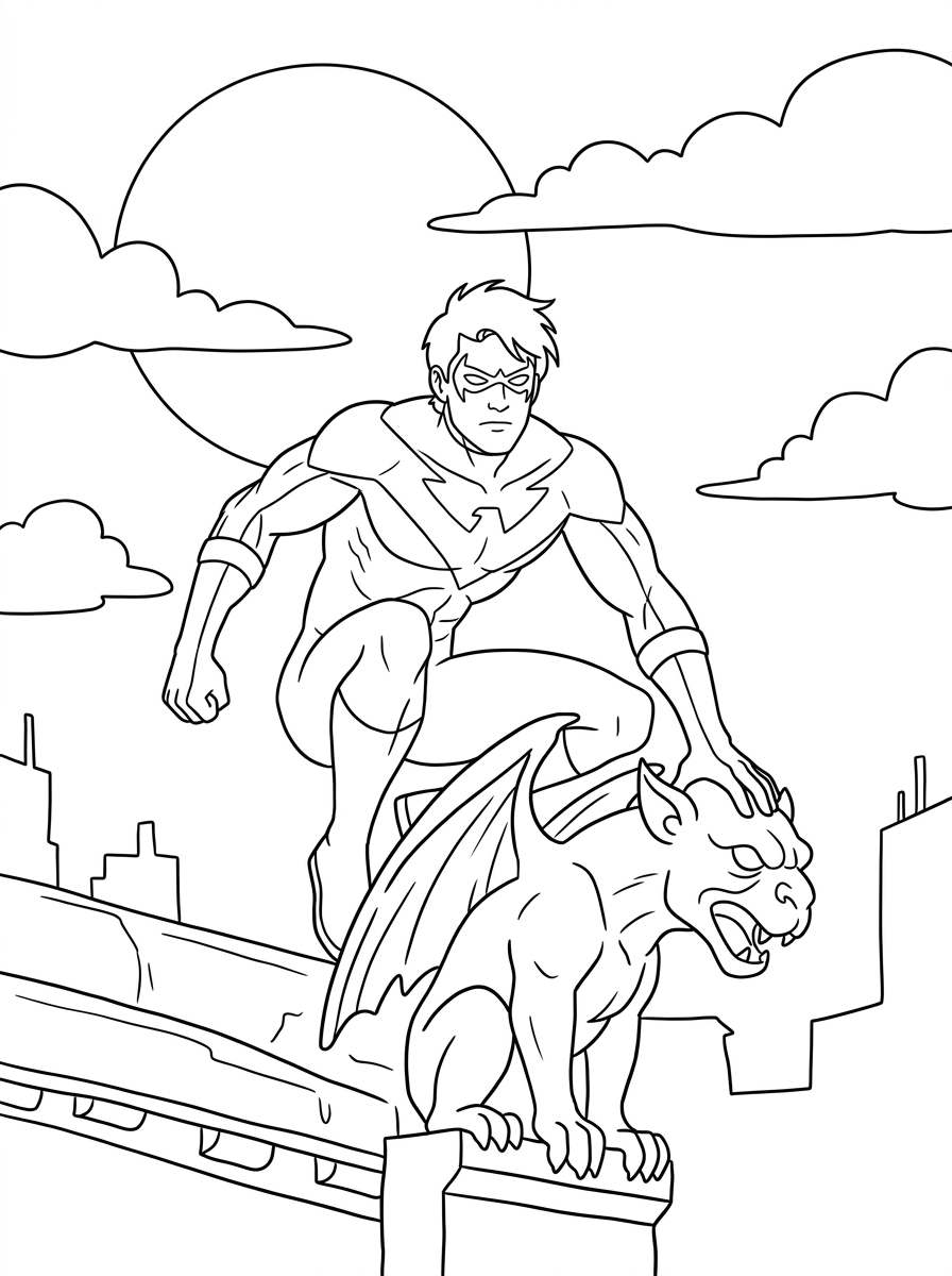 immagine di Nightwing da colorare