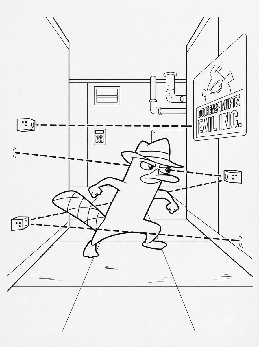stampe da colorare per bambini Perry l’ornitorinco
