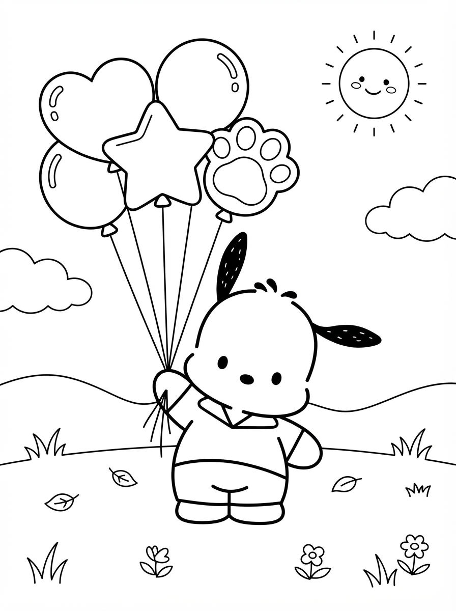 Pochacco da colorare pdf