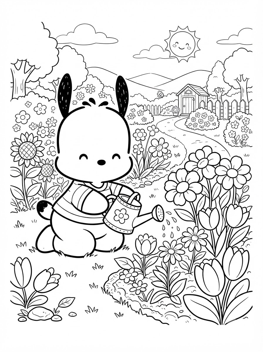 Pochacco da colorare e stampare gratis