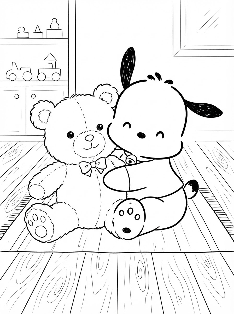 Pochacco da colorare facile