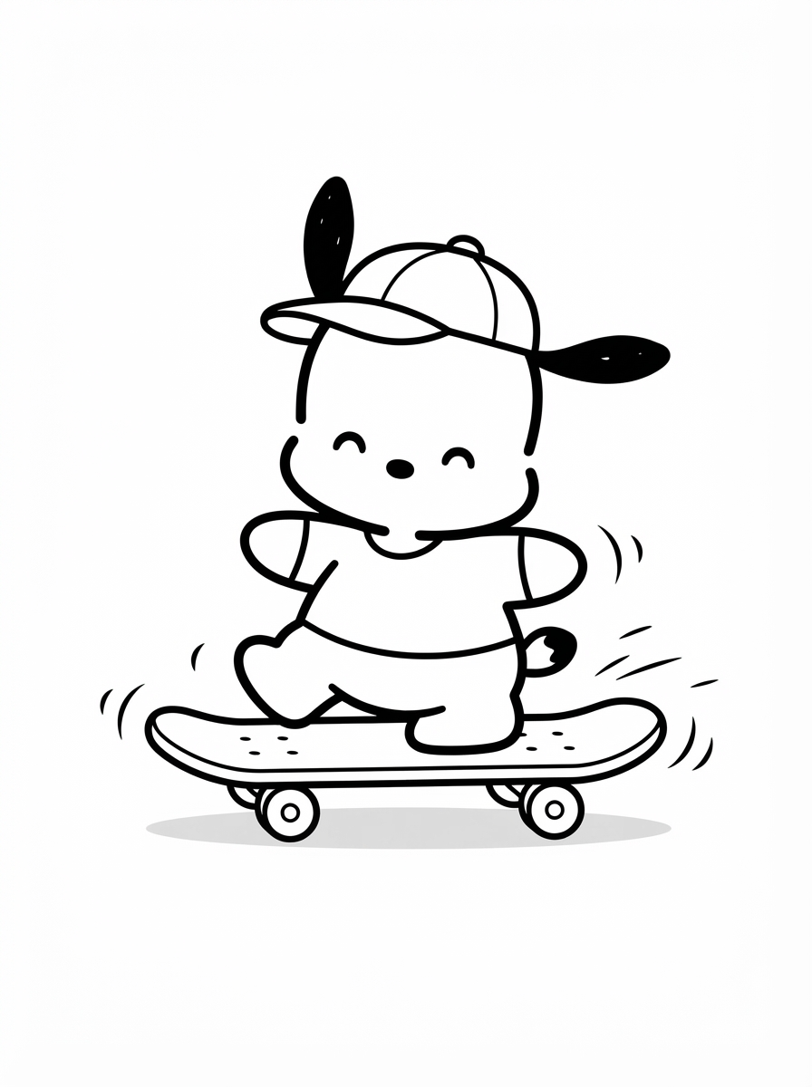 disegni da colorare Pochacco pdf
