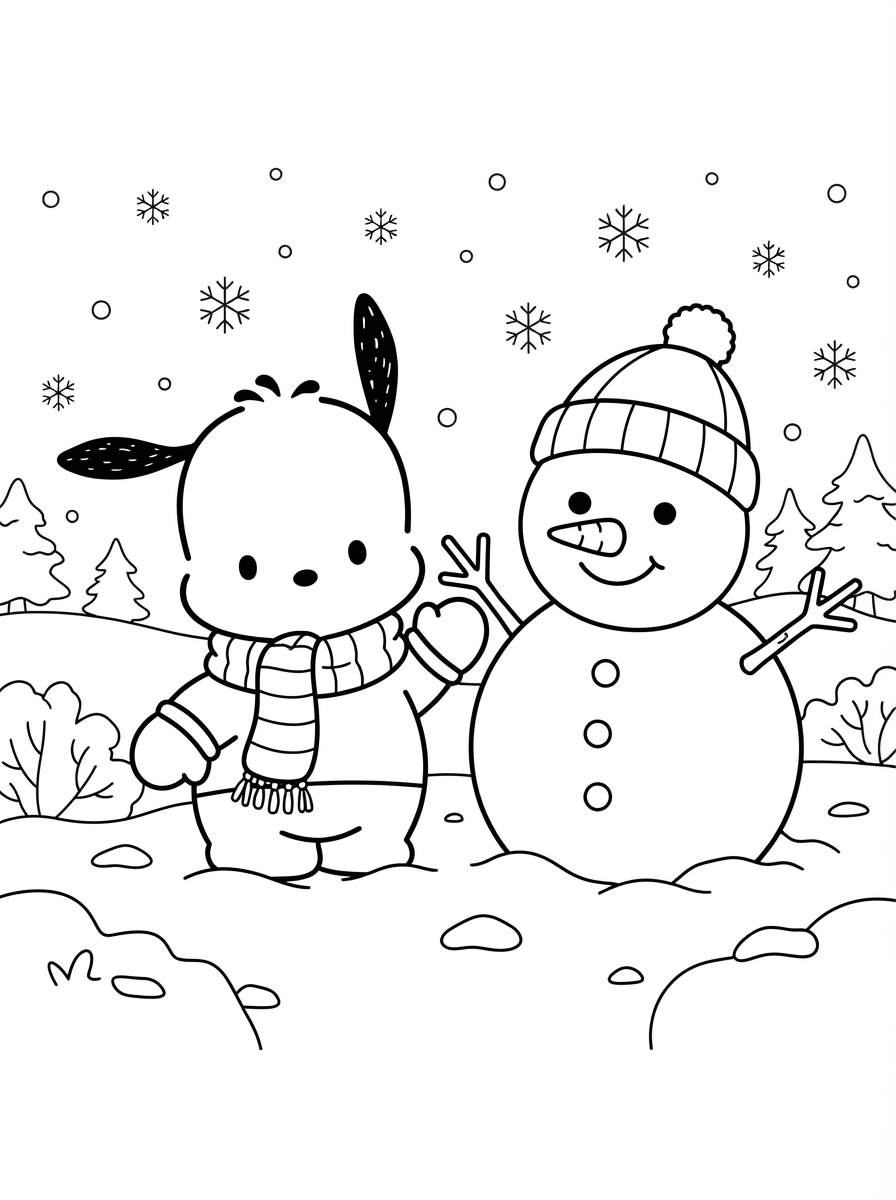 da colorare Pochacco disegno facile bambini