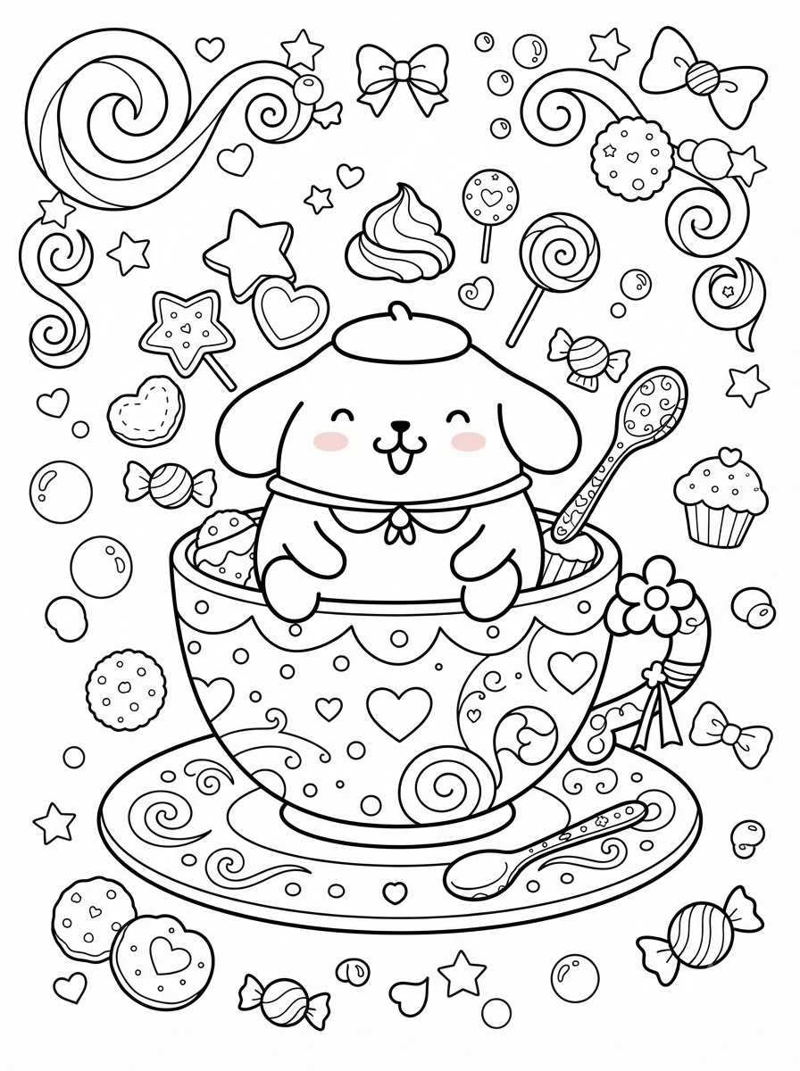 immagine Pompompurin da colorare 2