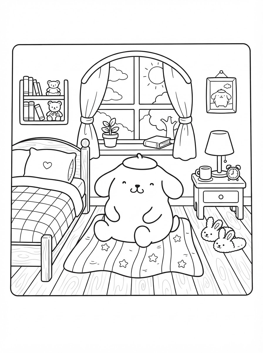 Pompompurin da colorare e stampare a4