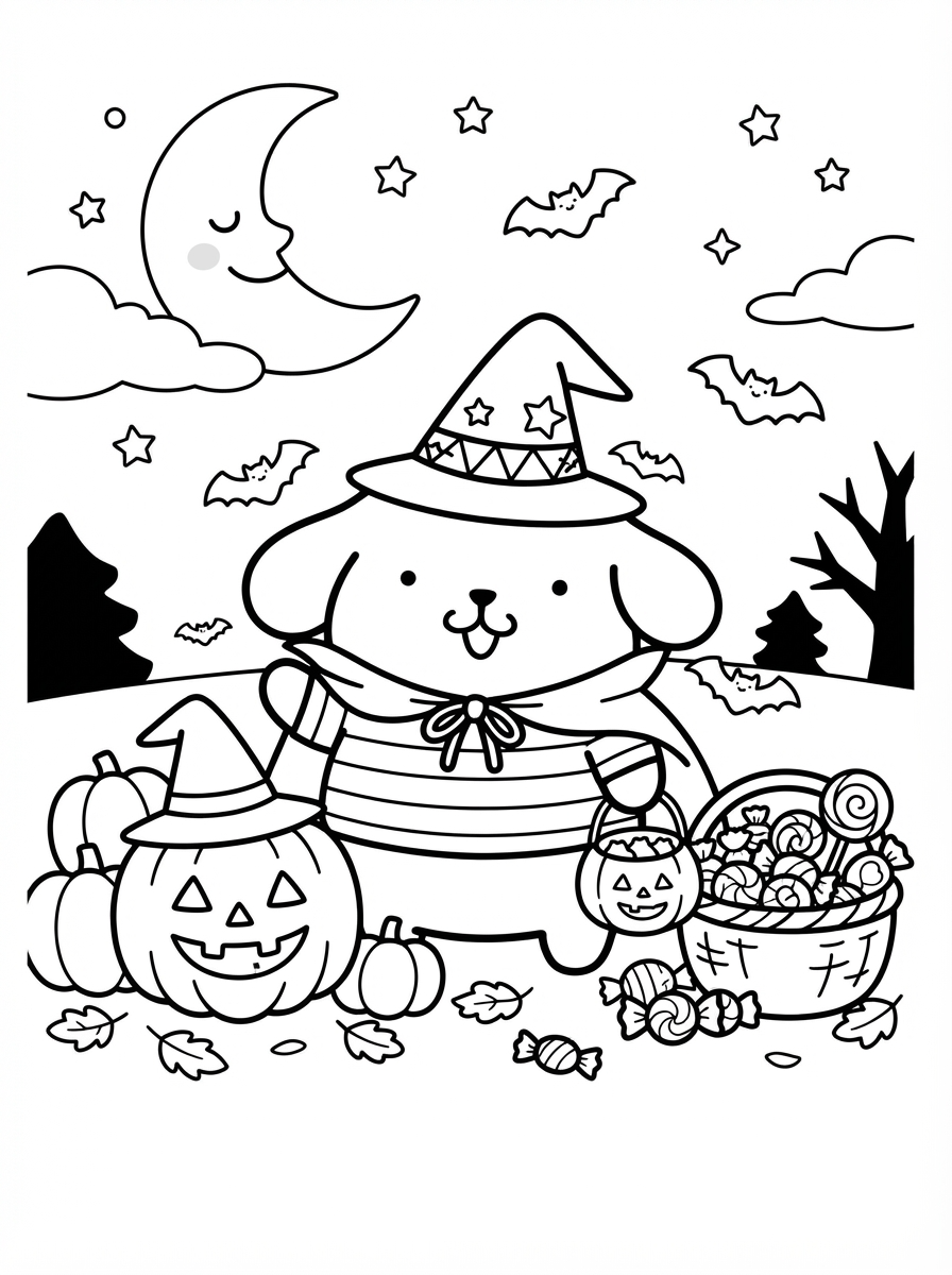 Pompompurin disegni da colorare per bambini maschi 1