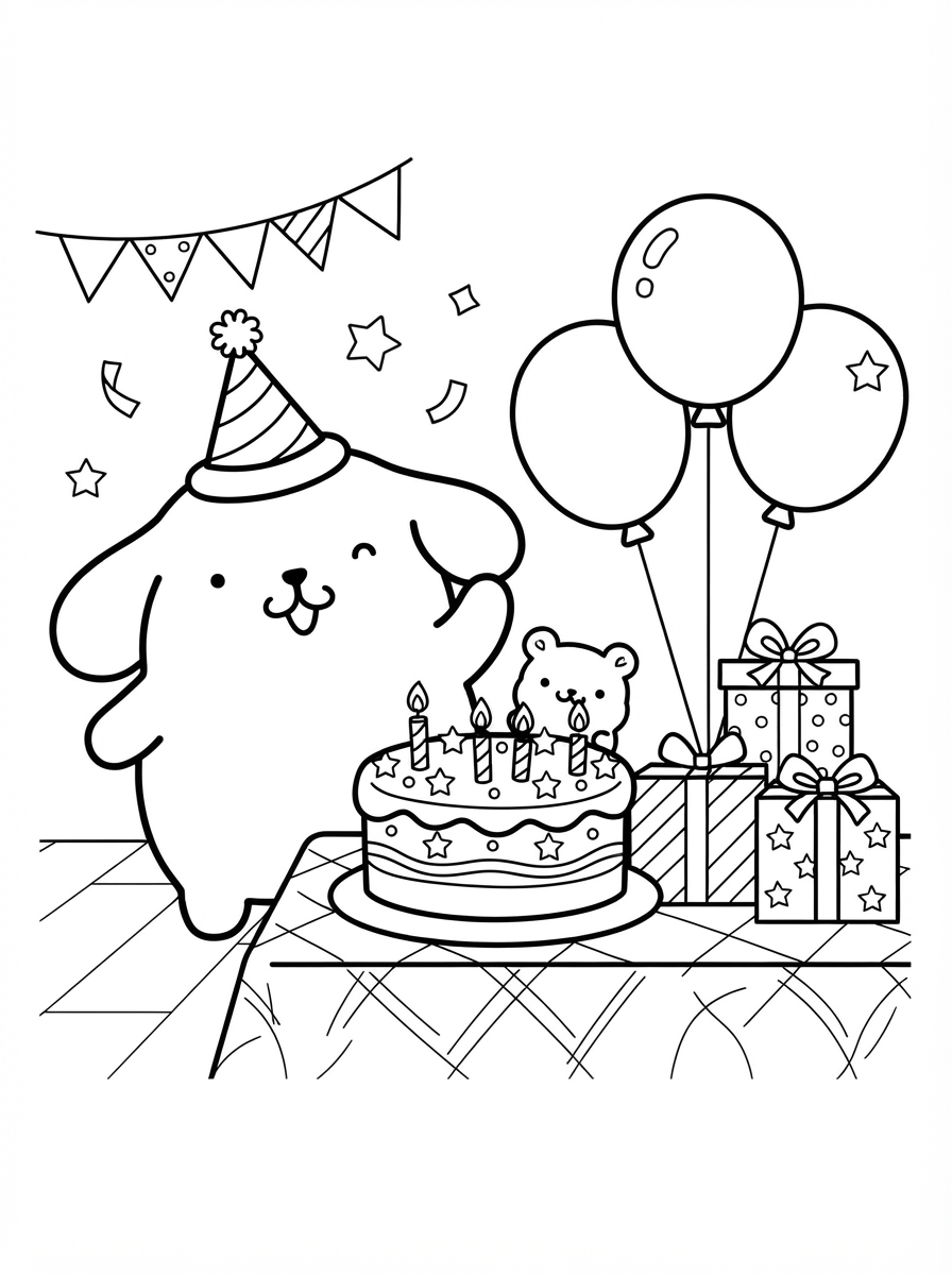 disegni di Pompompurin da colorare per bambini 1