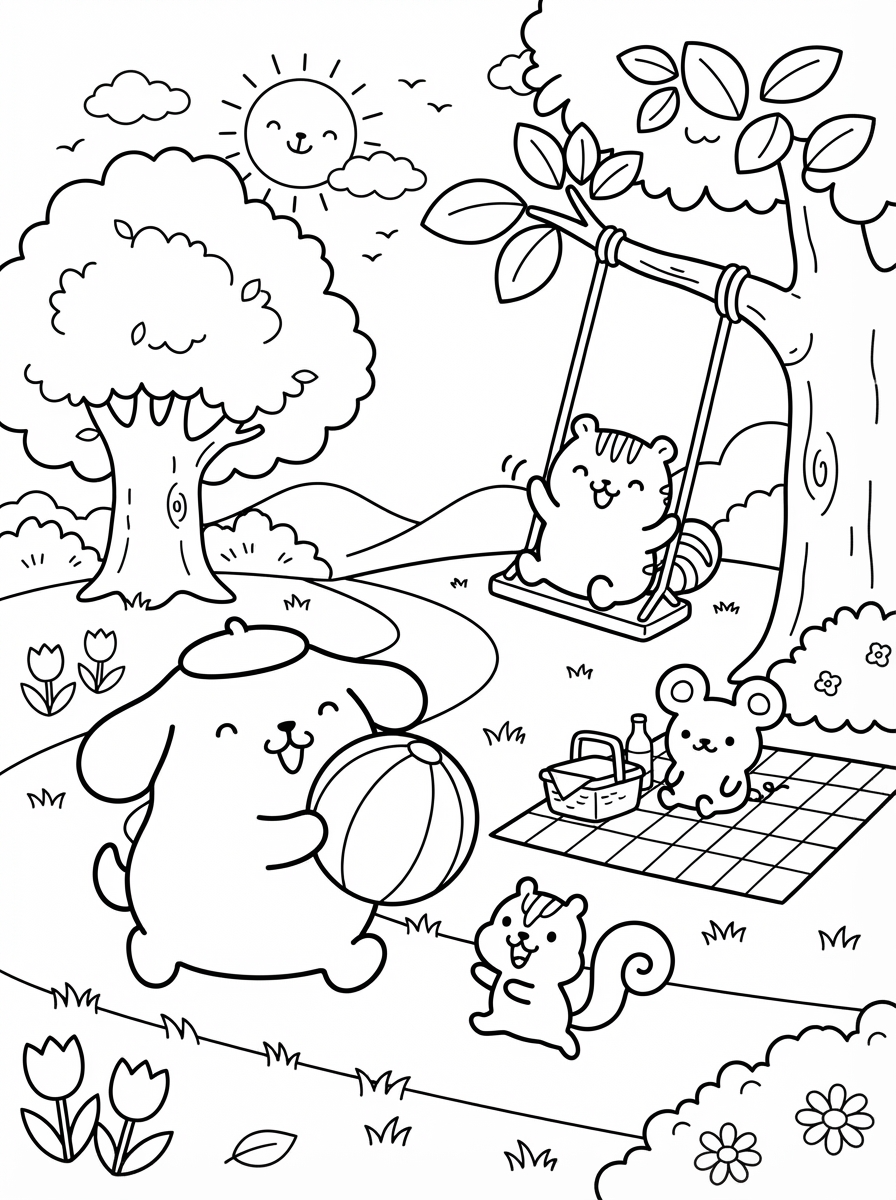 disegno Pompompurin da colorare per bambini 1
