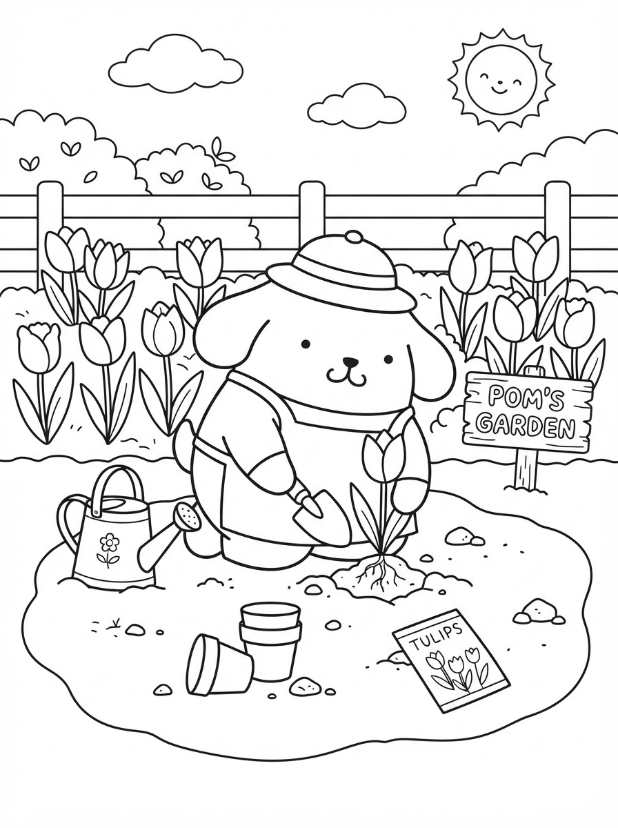 disegno Pompompurin da colorare per bambini