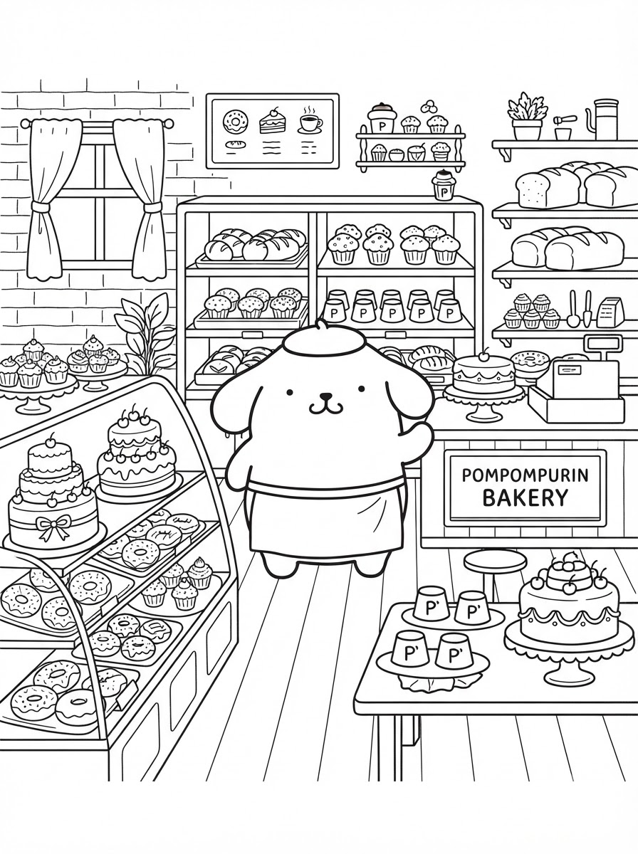 disegni di Pompompurin da colorare per bambini 2