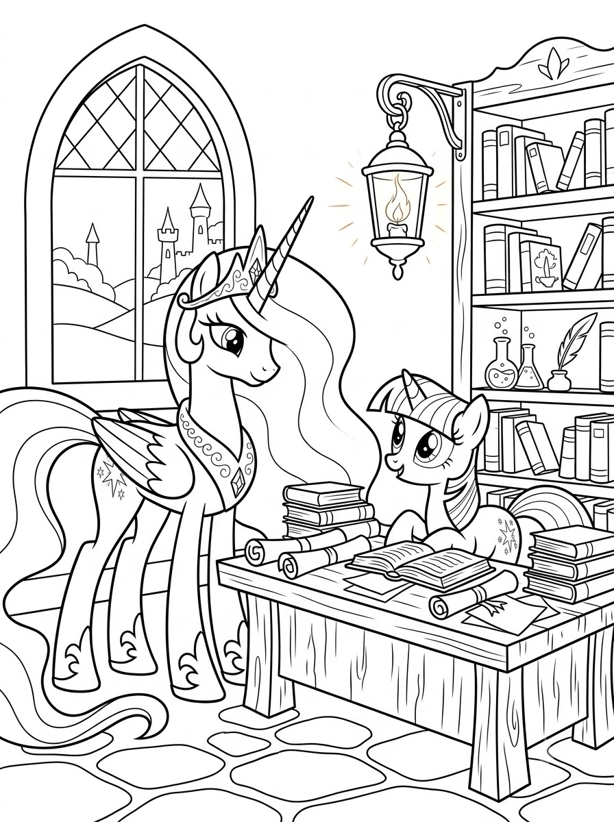 Principessa Celestia 13 disegni Principessa Celestia da colorare per bambini