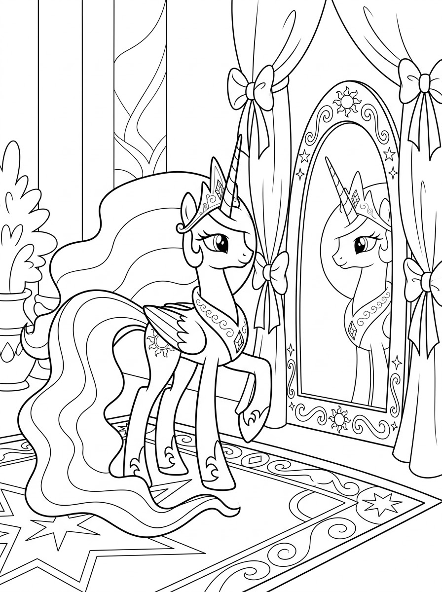 Principessa Celestia 12 disegni di Principessa Celestia da colorare e stampare gratis