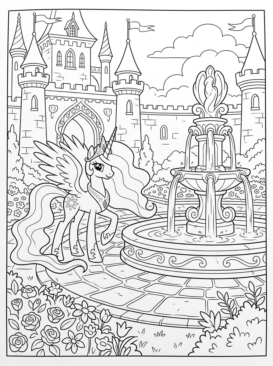 Principessa Celestia 9 Principessa Celestia da colorare pdf gratis