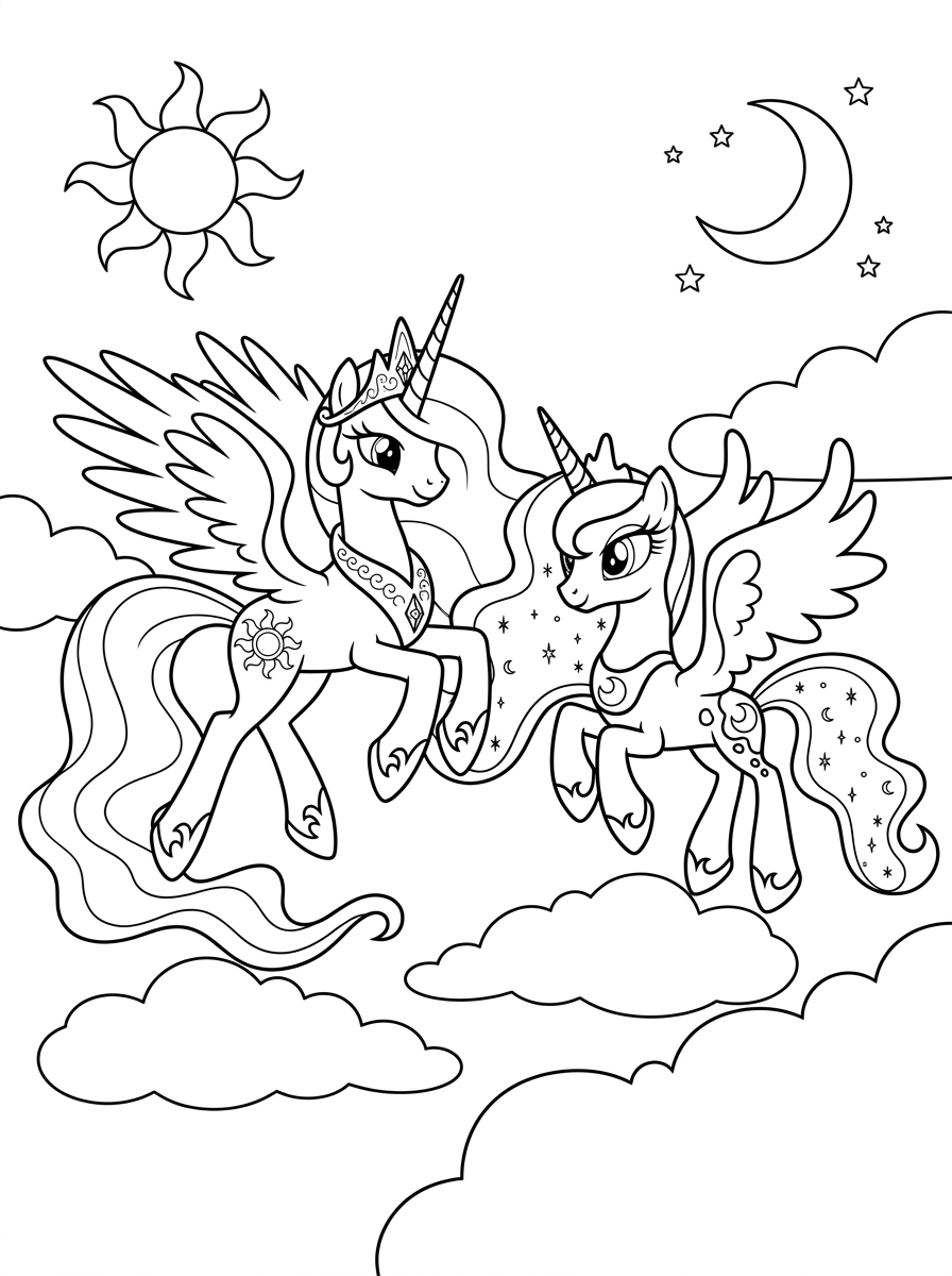 Principessa Celestia 21 Principessa Celestia da colorare e stampare pdf