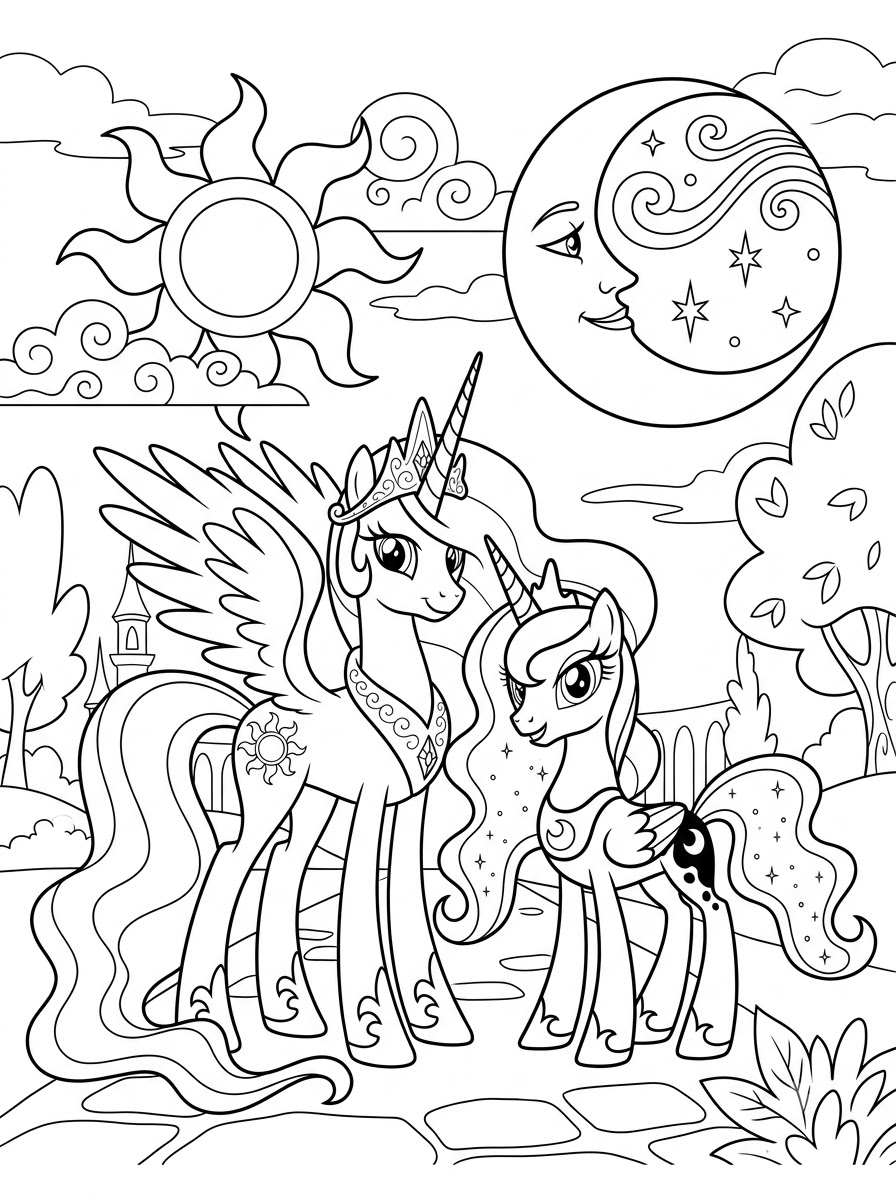 Principessa Celestia 2 disegno Principessa Celestia da colorare