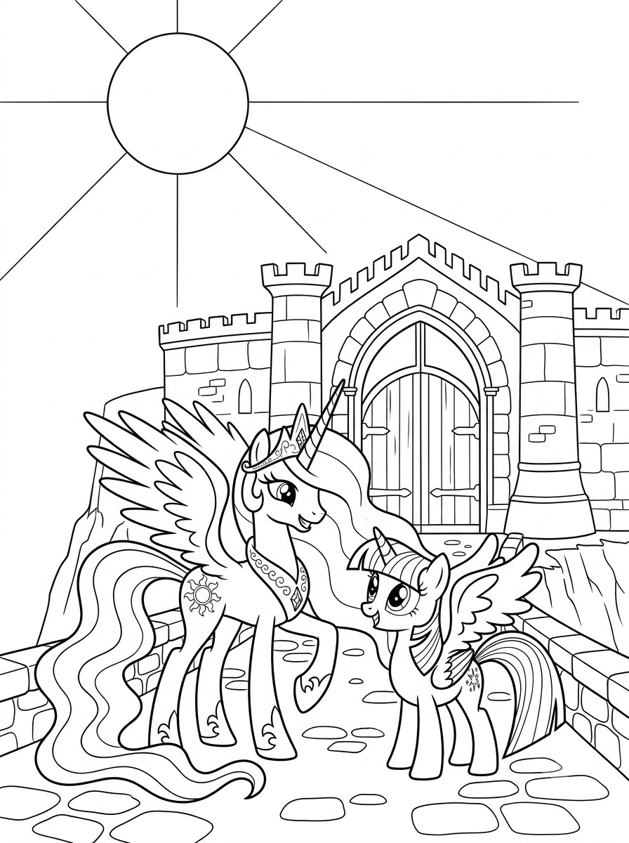 Principessa Celestia 14 disegni Principessa Celestia da colorare per bambini 1