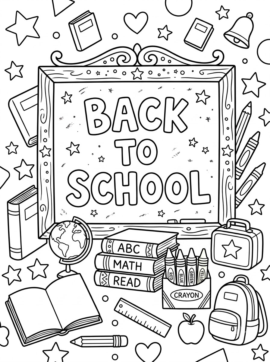 disegni da colorare Ritorno A Scuola da stampare