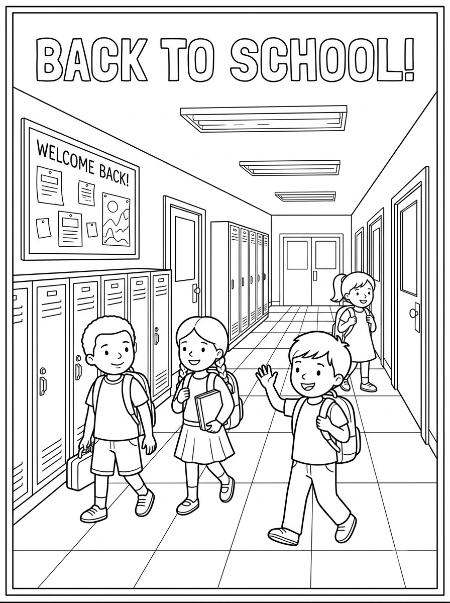 disegni Ritorno A Scuola da colorare per bambini