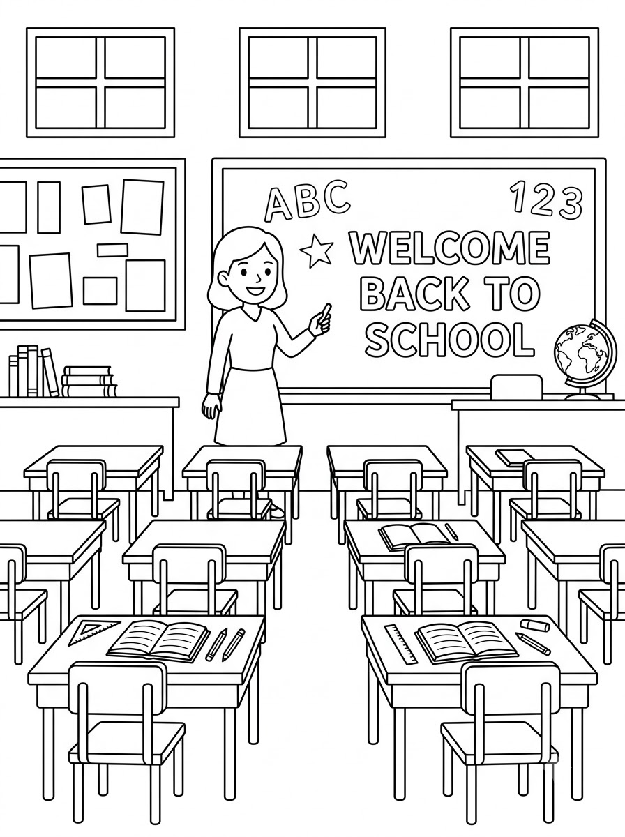 foto Ritorno A Scuola da colorare 1