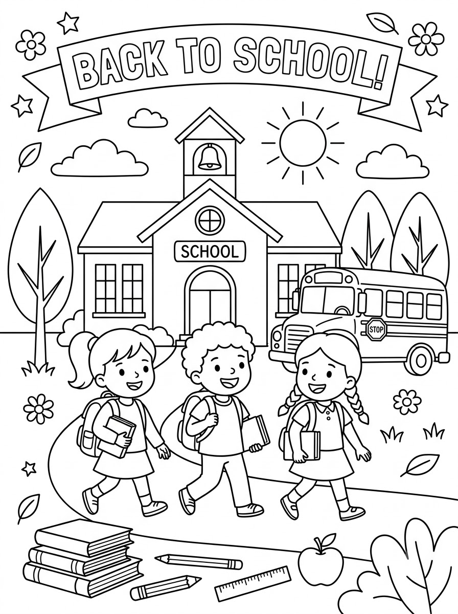 disegni Ritorno A Scuola da colorare gratis