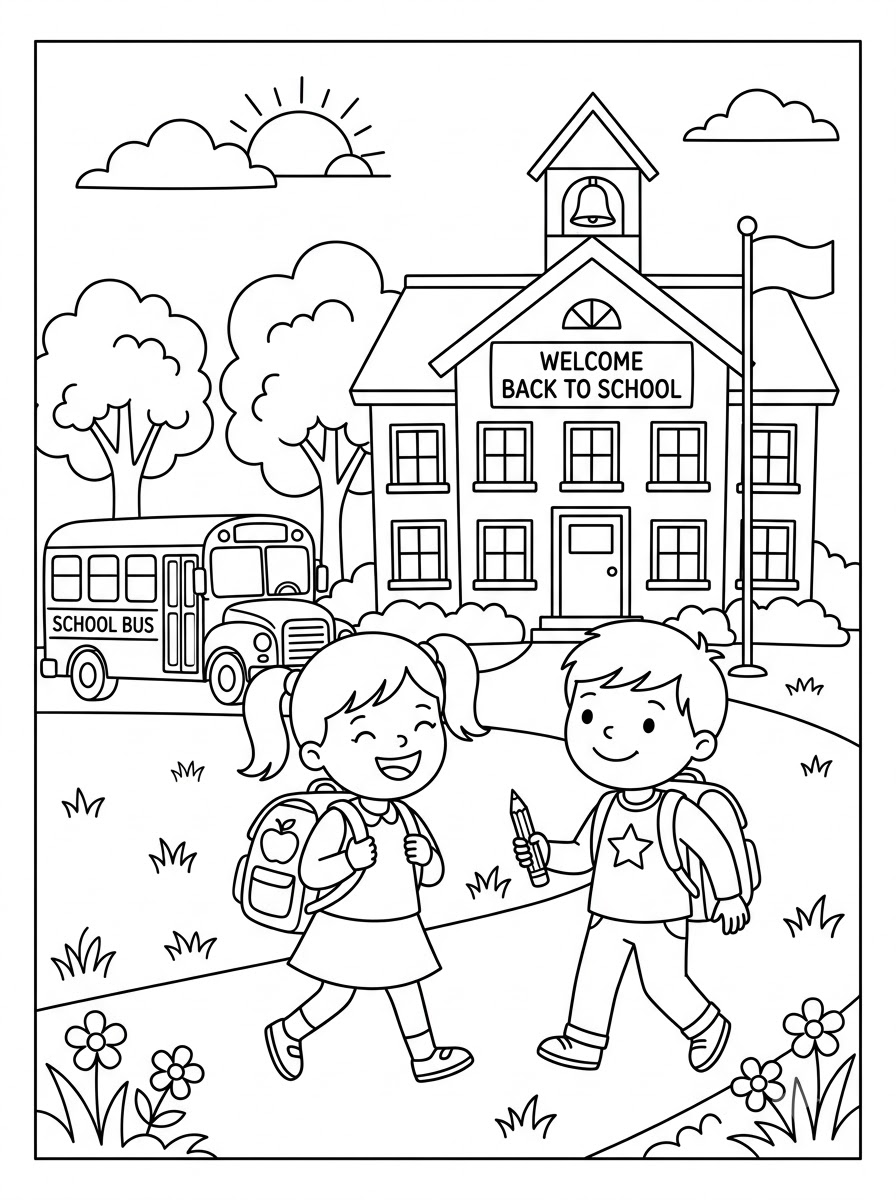 disegno Ritorno A Scuola da colorare e stampare