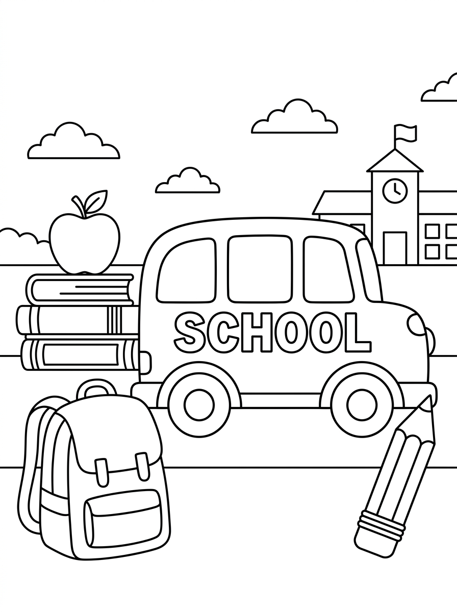foto Ritorno A Scuola da colorare