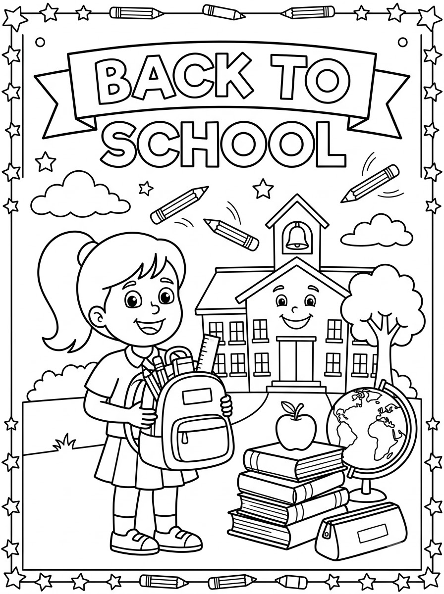 Ritorno A Scuola da colorare e stampare gratis
