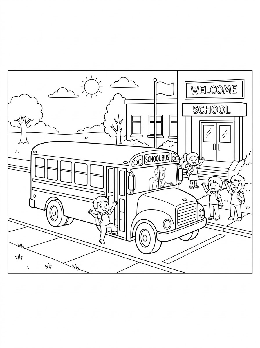 Ritorno A Scuola disegno da colorare
