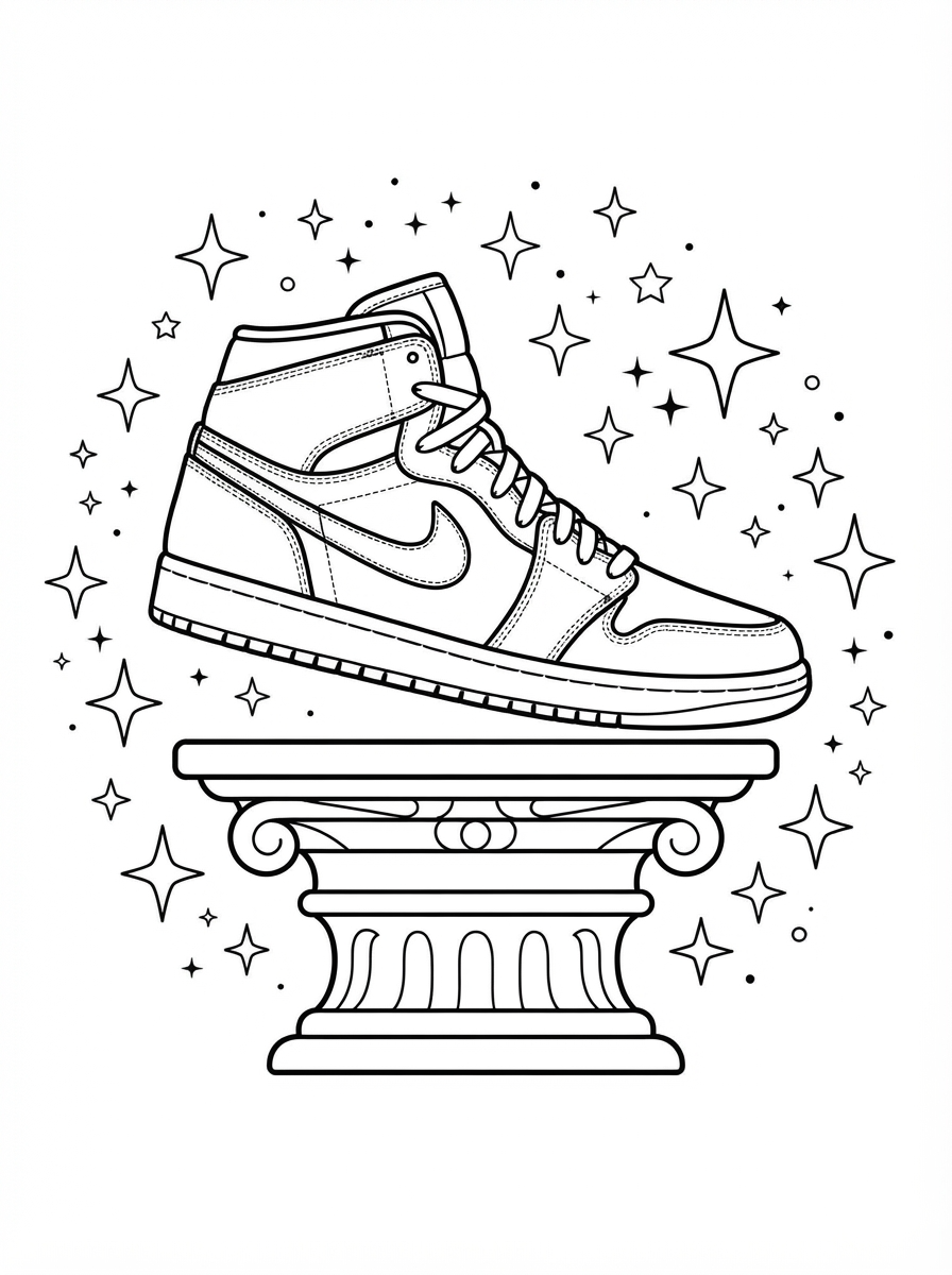 disegni da colorare gratis Scarpa Nike
