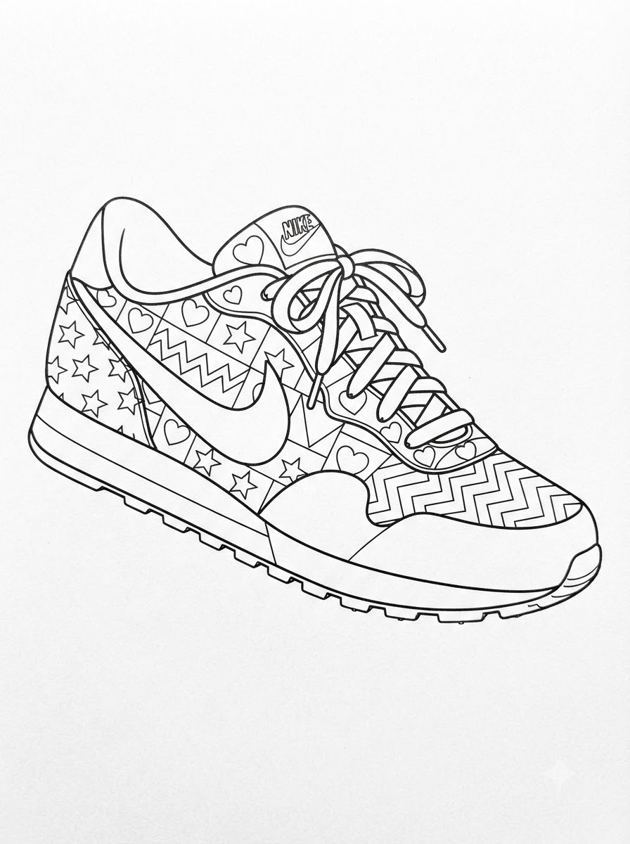 Scarpa Nike da colorare facile