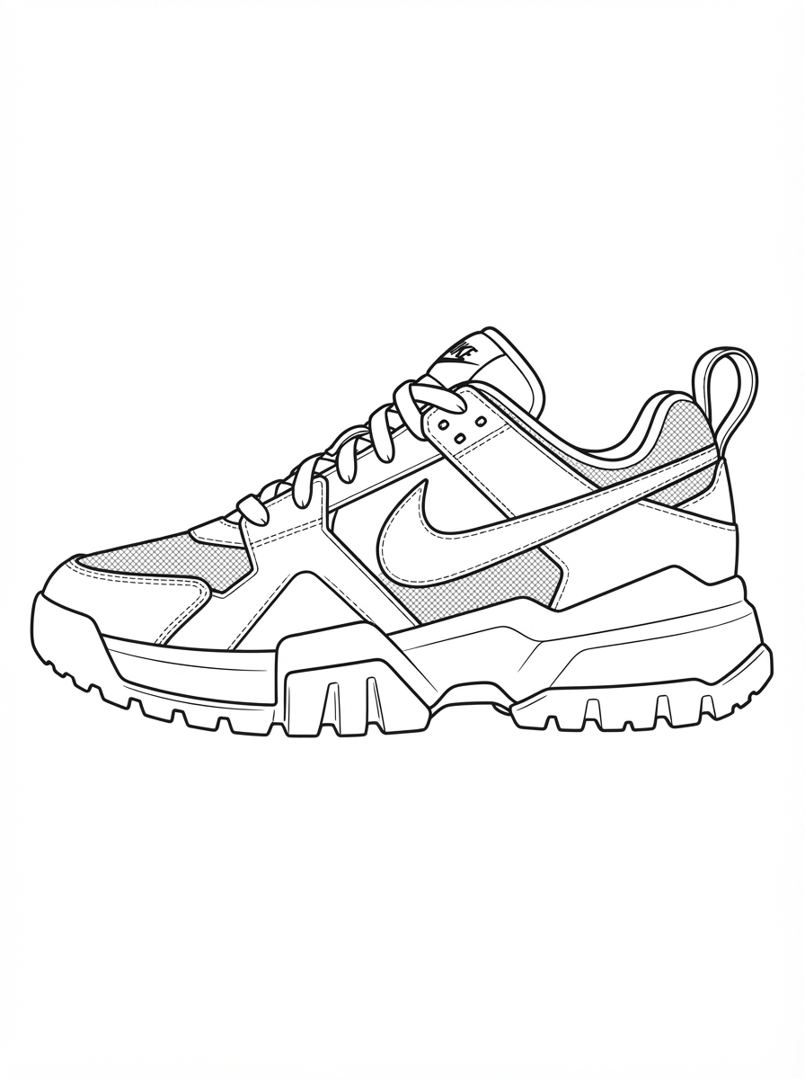 immagini di Scarpa Nike da colorare per bambini