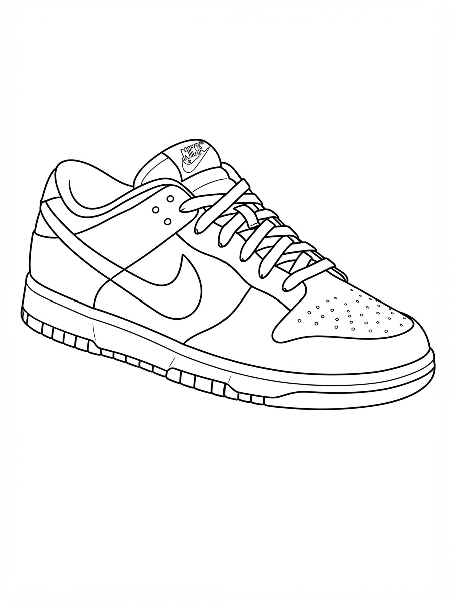 Scarpa Nike disegni da colorare per bambini maschi